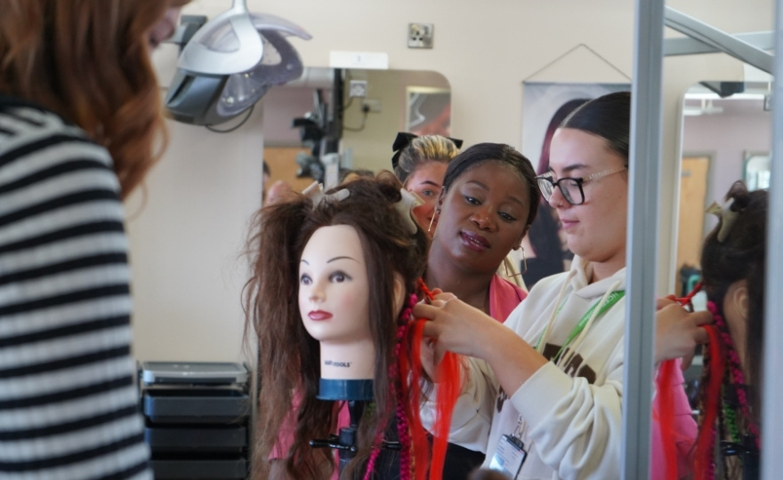 Our Hairdressing students, enriched by an African Hair Workshop