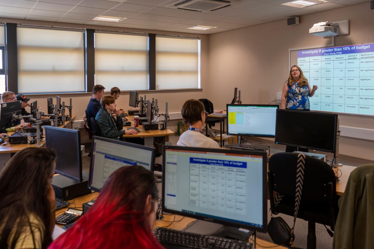 Lecturer Julie Todd-Davis teaching AAT Accounting