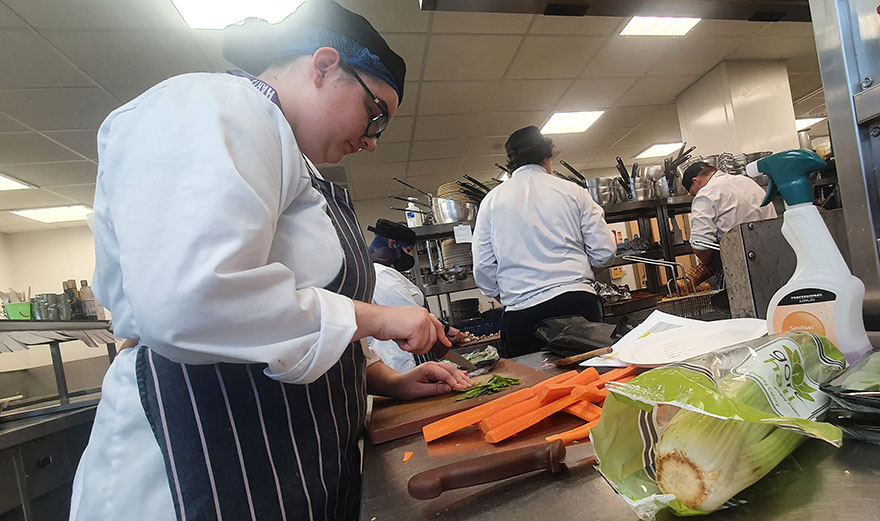 Catering Students in the Training Kitchen