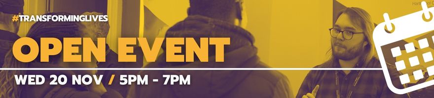 Open Event - Wed 20 November at Hartlepool College - Event Link 