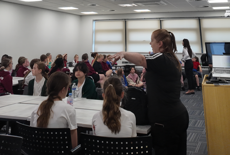 Attendees from various primary schools at our Girls into Construction Event