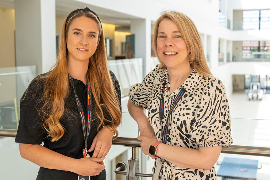 Hartlepool College of Further Education’s Helen Gott (right) was recently appointed head of process, transports, fabrication and welding is pictured with Lauren Calvert, the fabrication and welding lecturer, who will work closely with the SeAH Wind apprentices. Picture: HCFE
