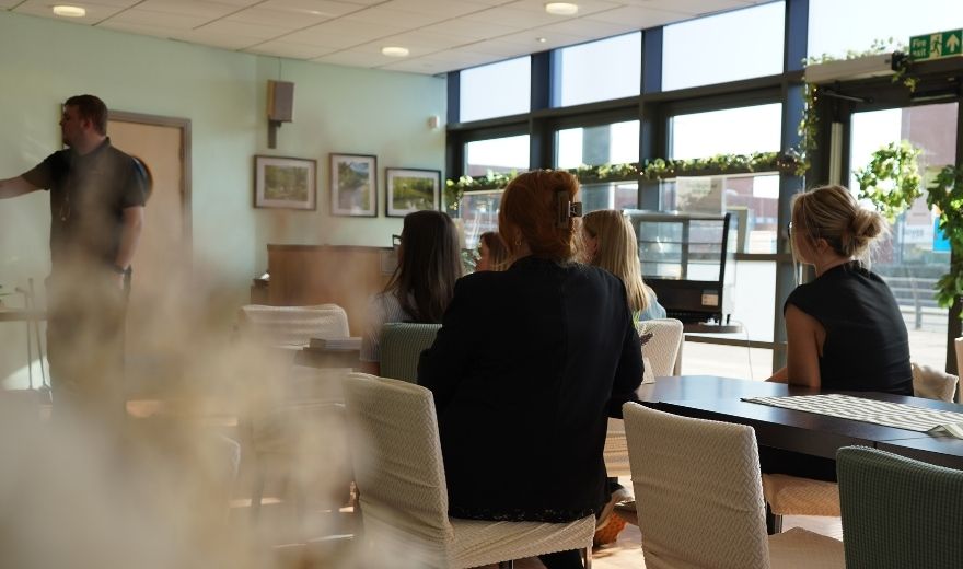 Parents engaging in discussion at Parents Voice launch at Hartlepool College (April 2026)