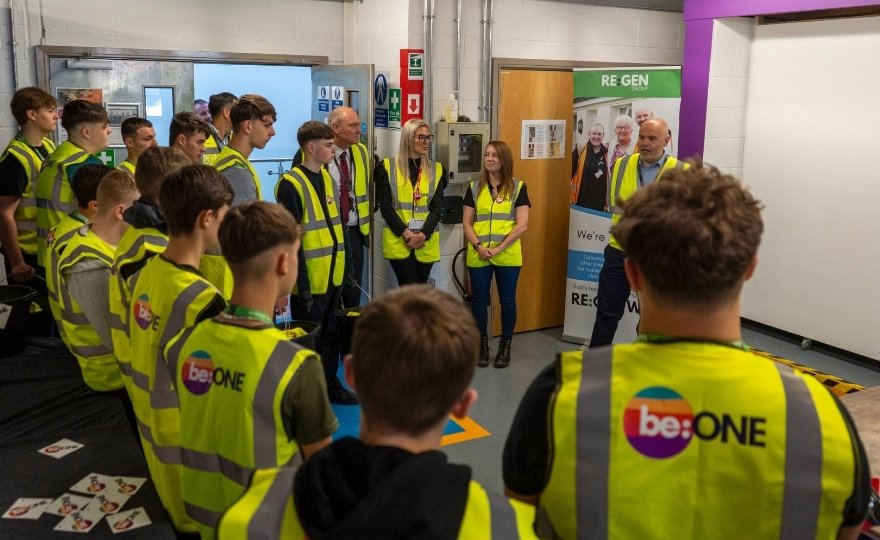 John Cartwright, Head of Business and Growth, addressing Construction Students at the BE:One Partnership Launch